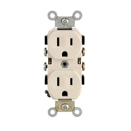 Gorgeousglow CBR15-00T 15 amp Decorative Duplex Receptacle  Light Almond GO156280